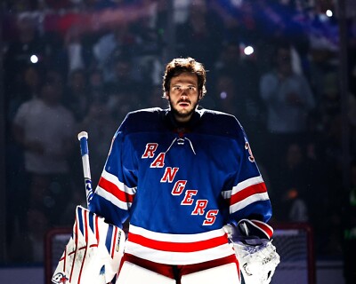 Igor Shesterkin Anthem Pre-Game New York Rangers 8x10 NHL Hockey Photo