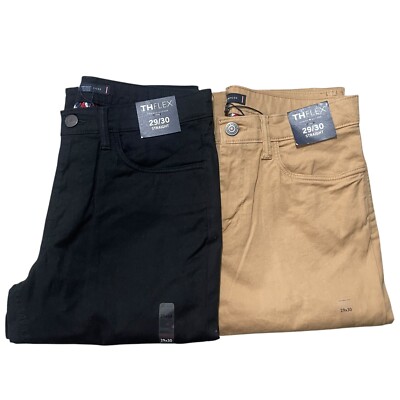 Tommy Hilfiger Men's Regular Fit Straight Leg Stretch Twill Chino Pants 78J7091