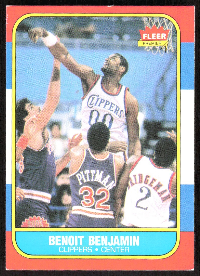 1986-87 9067D Fleer Benoit Benjamin Rookie Los Angeles Clippers #8