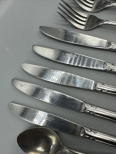 Queen’s Court 11 Piece Lot Stainless Steel Fork Knife Spoon Japan Vintage - Picture 7 of 10