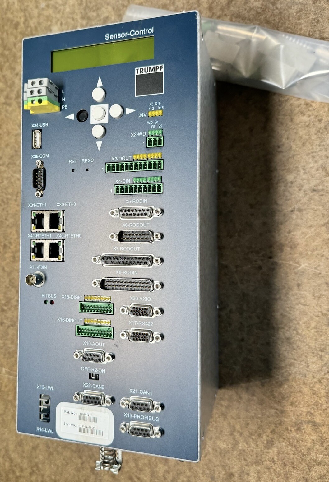 MSC DIAS Plus Sensor Control 41259 Trumpf 1659059 Servo Drive 115-230V Laser