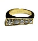 14k yellow gold 1.11ct SI1 H womens diamond cluster ring 7.9g unique ladies 7.5 — photo 3