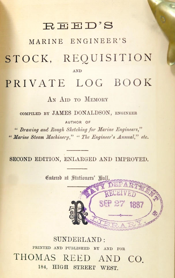 James Donaldson Reed's Marine Engineer's Stock Requisition & Private Log Book - Image 4 of 4