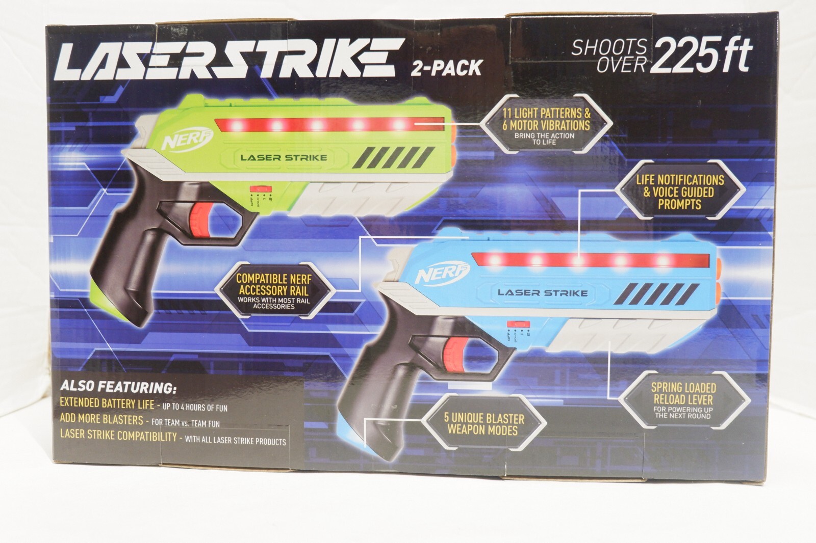 NERF Laser Strike 4 Player Combo Tag Pack Indoor Outdoor Game 300 ft Range NEW
