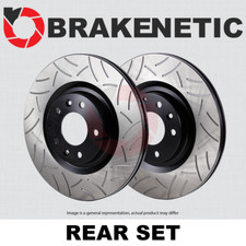 REAR SET BRAKENETIC Premium GT Slotted Brake Rotors 20-24 GR SUPRA A90 A91
