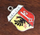 Vintage Geneve 800 Silver Travel Enamel Shield Charm — photo 5