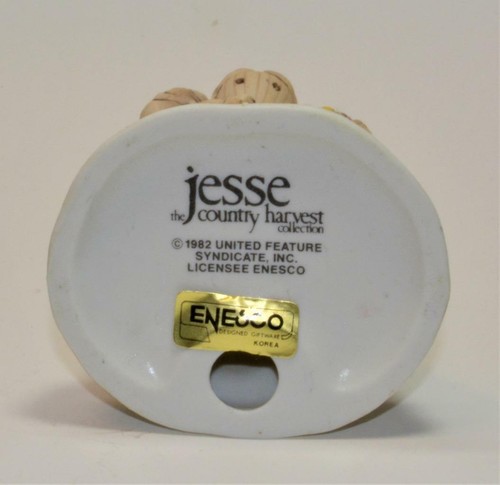 Vintage 1982 Enesco JESSE Country Harvest LET JOY BLOSSOM in YOUR HEART Figurine - Picture 3 of 3