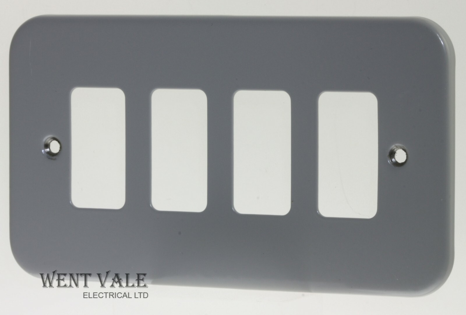 Crabtree Rockergrid 6584/BG - 4 Module Metalclad Switch Cover Plate Unused