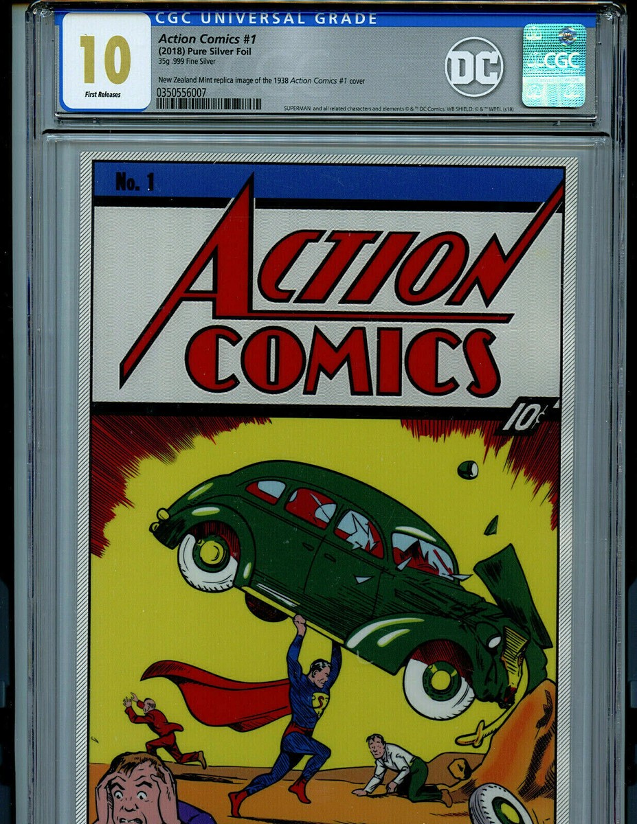 fuegos artificiales Chispa  chispear Corchete Action Comics #1 CGC 10.0 35 Grams Silver Foil 2018 DC Superman First  Release | eBay