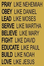 REUSABLE STENCIL ITEM 9088 AK 12"x18" PRAY, OBEY, LEAD -MYLAR STENCILS