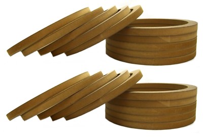 Nippon America 12″ MDF Speaker Spacer Rings – 4 Pair (8 Rings) With Recessed Bezel – For Subwoofer Mounting