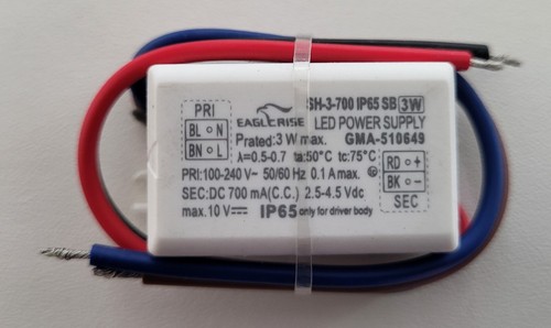 Eaglerise SH-3-700 (SLP03SS1) IP65 SB LED Treiber DC700mA Konstantstrom 3W
