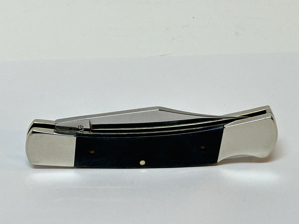 VINTAGE CASE XX SERRATED BLACK BONE SMALL LOCK 61405L POCKET KNIFE