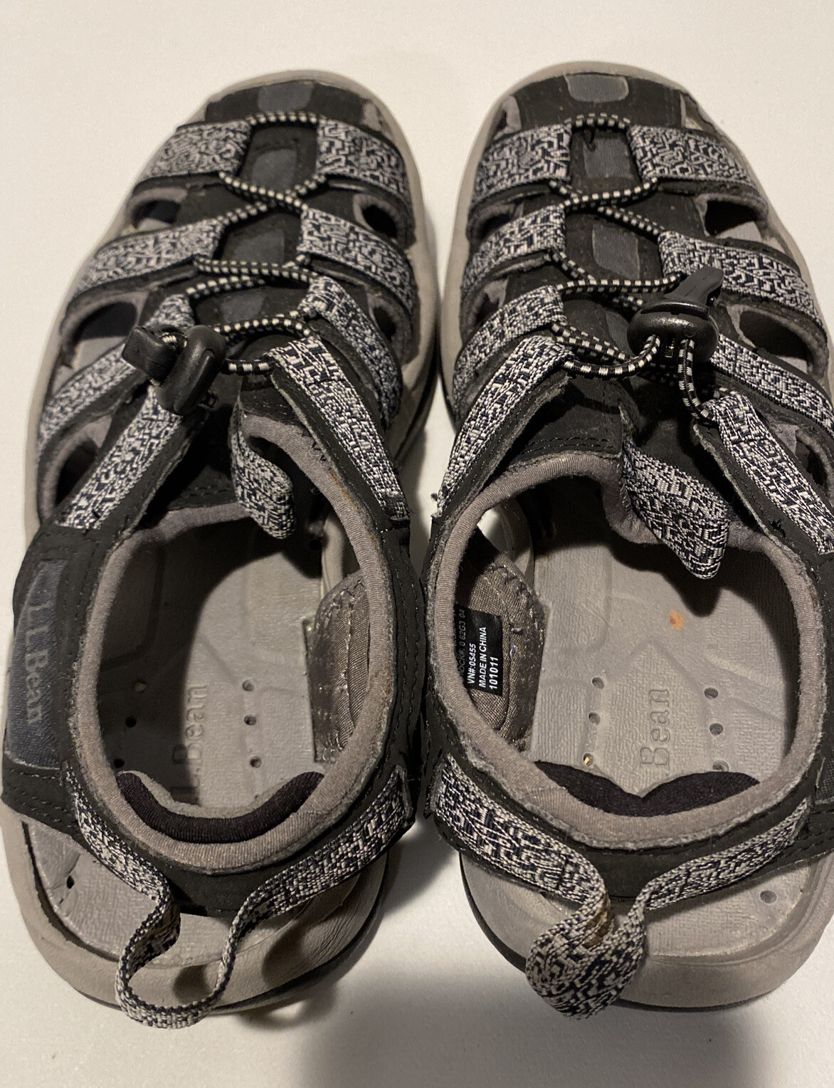 LL Bean Womens Sport Sandals Hiking Water Shoes Women’s Size 6M Black-Gray