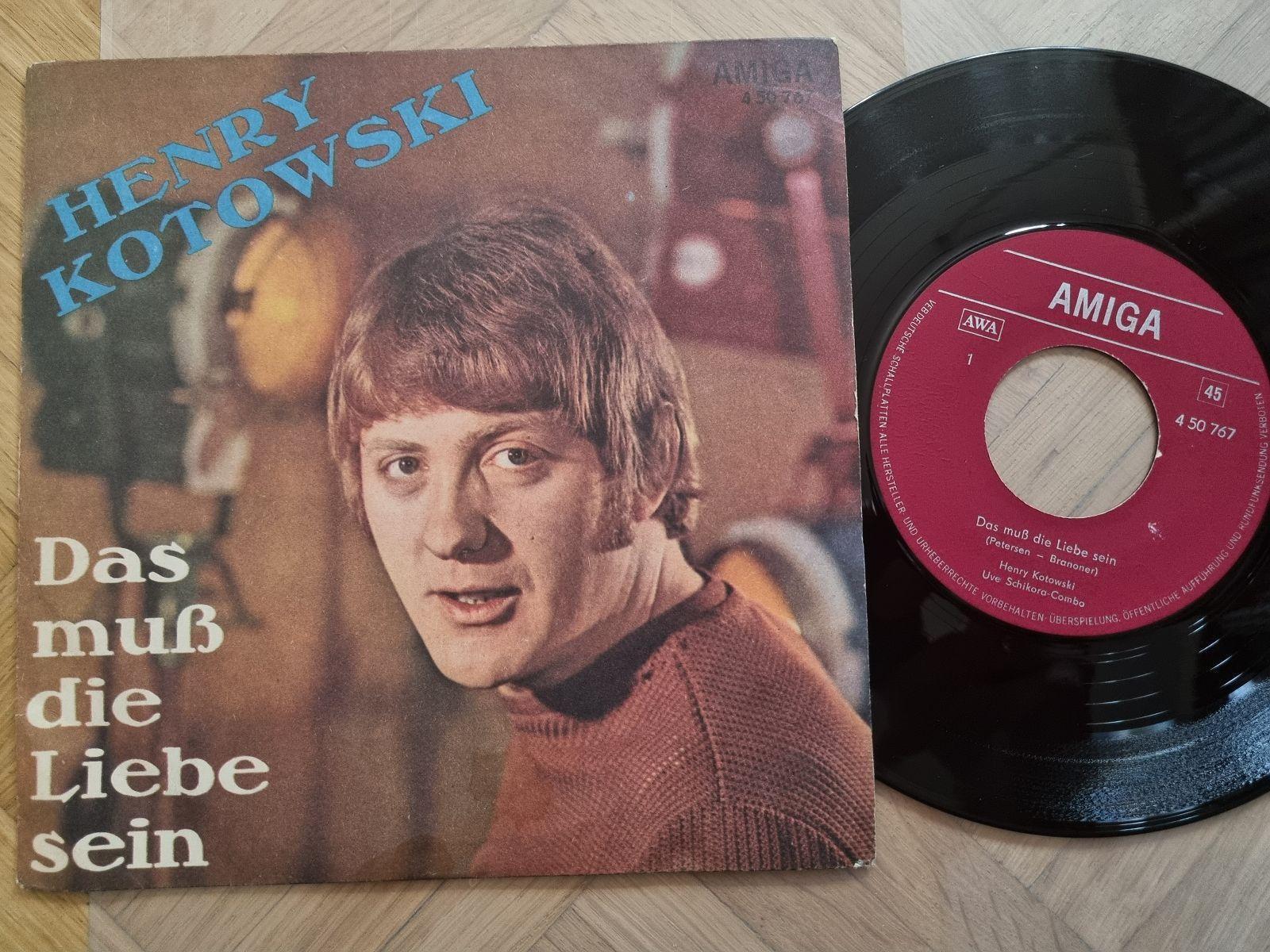 7"" Single Henry Kotowski - Das muss die Liebe sein Vinyl Amiga
