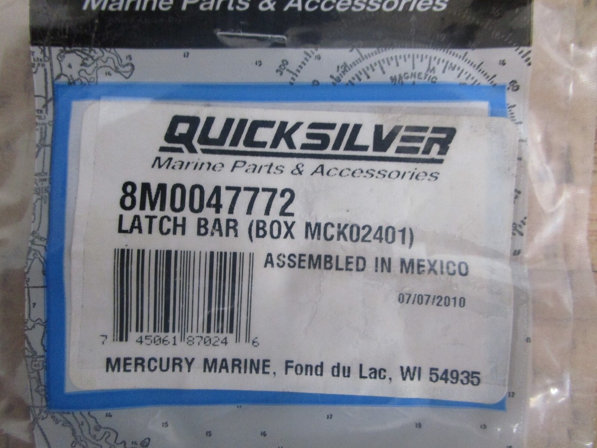 NEW OEM* (LOT OF 3) 0810 Mercury Quicksilver Latch Bar 8M0047772  
