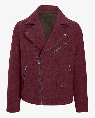 Giacca di lana stile moto - giacca casual autunno, primavera e inverno di alta qualità - Foto 4 di 5