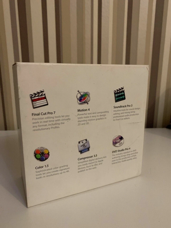 Genuine Apple Final Cut Studio 3 HD Pro 7 Genuine UK Retail Version in Box V/G/C - Image 4 of 4