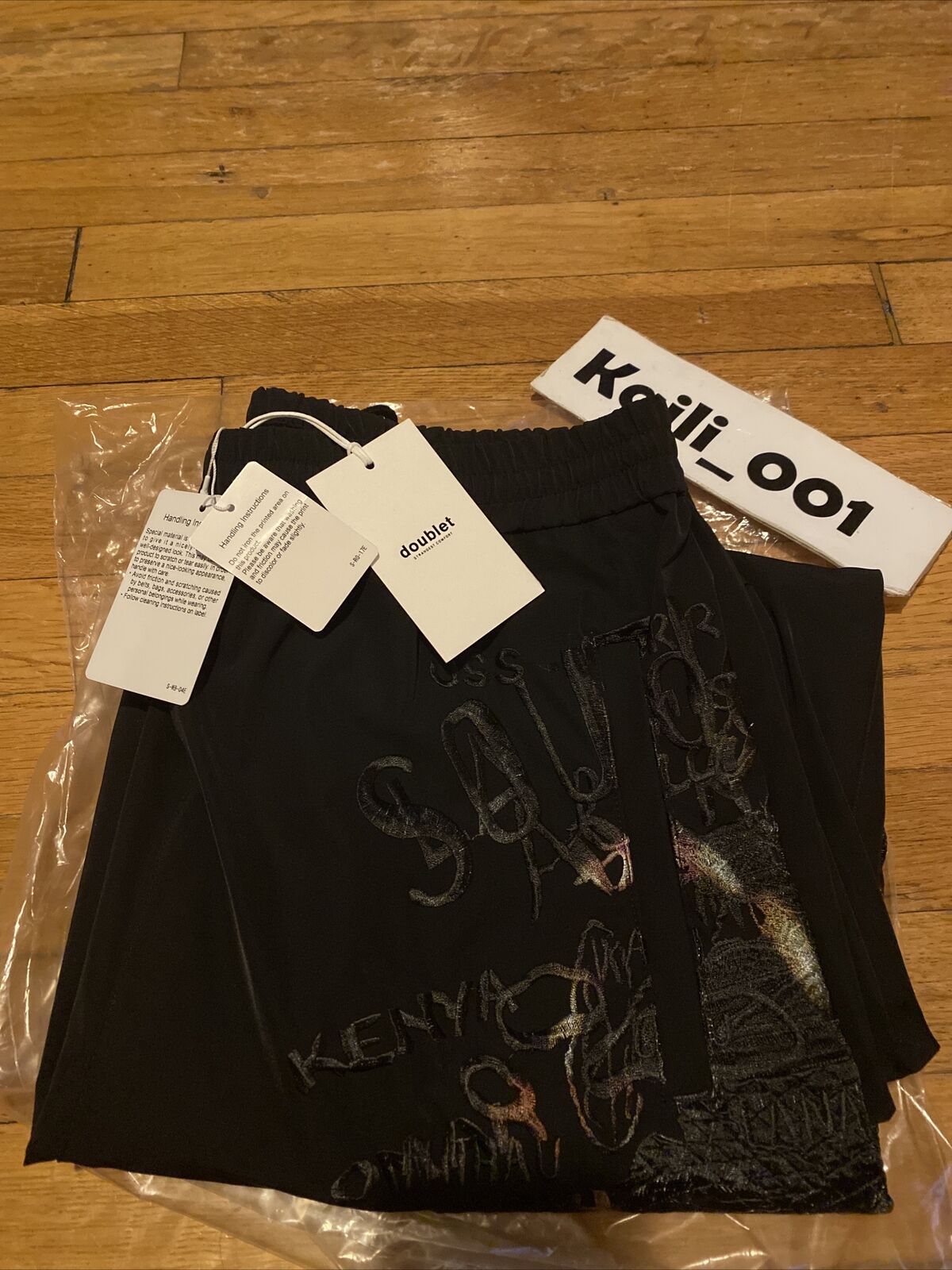 Doublet SS20 Printed Chaos Embroidery 2way Pants Size Medium Black Sweatpants B Doublet SS20 Printed Chaos Embroidery 2way Pants Size Medium Black Sweatpants B