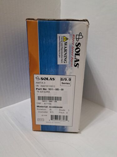Solas Amita 3 Boat Propeller 5011-085-08 | RH 8.5" x 8" P Aluminum - Foto 3 di 4
