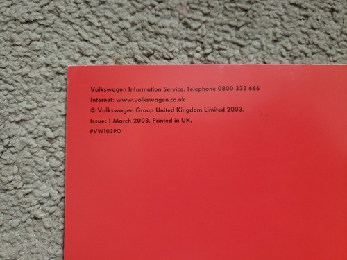 VW Polo range brochure 2003 model year March 2003, 43 pages - Picture 7 of 7