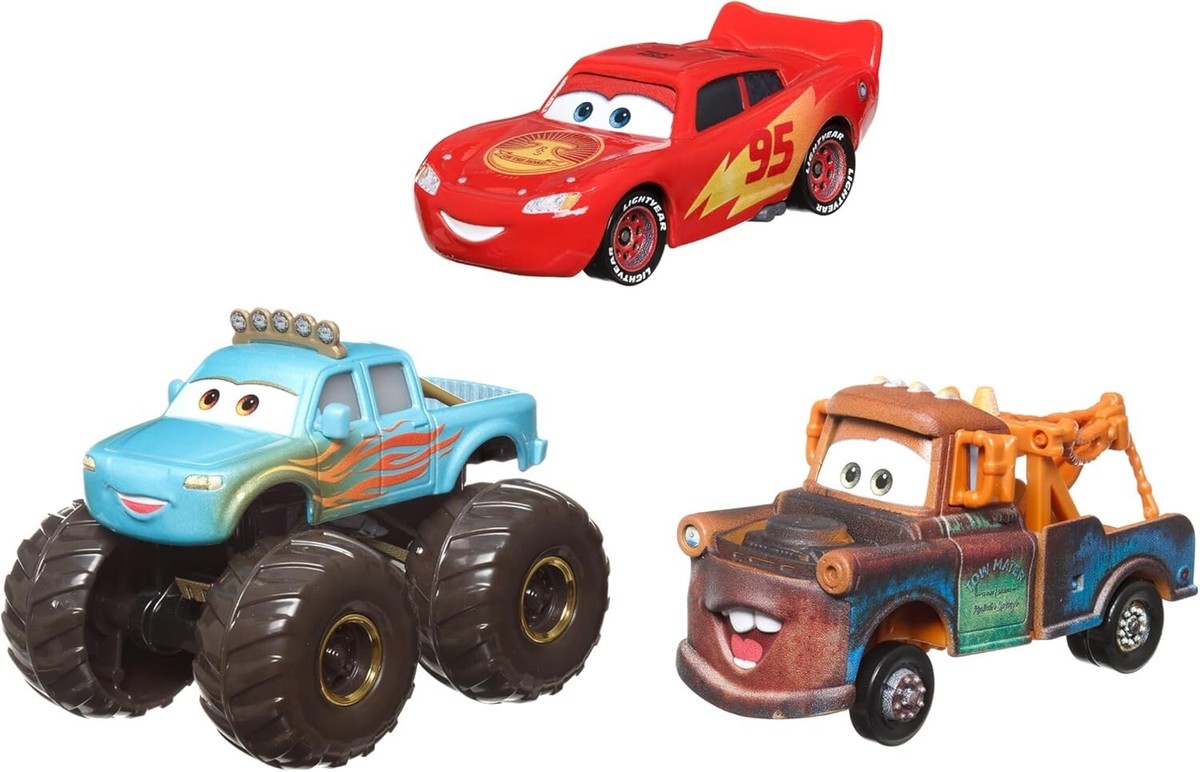 DISNEY PIXAR CARS DC 3-PACK BRAND NEW IN BOX LIGHTNING McQUEEN