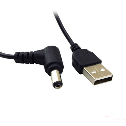 5.5mm DC Power Elbow Plug Connector With Cord For Laptop Desktop, New - USA Ship - Picture 4 of 4