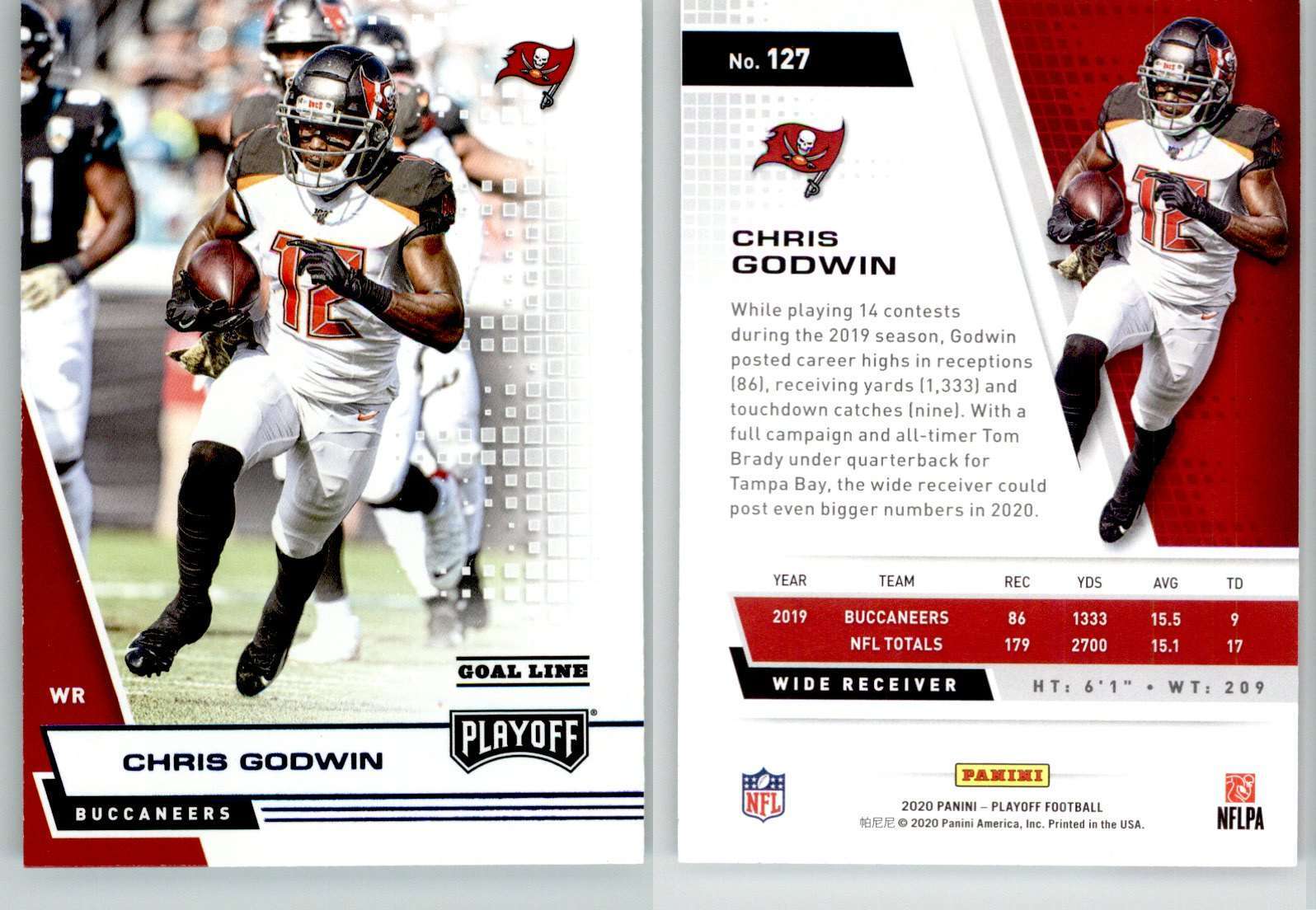 Chris Godwin 2020 Playoff Goal Line #127 Buccaneers