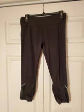 KYODAN Women's Size M/M Athletic Yoga Workout Running Black Capri Pants 