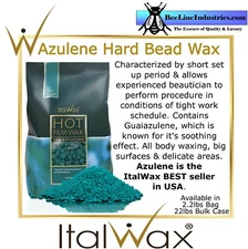 ItalWax Azulene - Hard Stripless Wax Beads 2.2 lbs. - 1 kg. Bag 