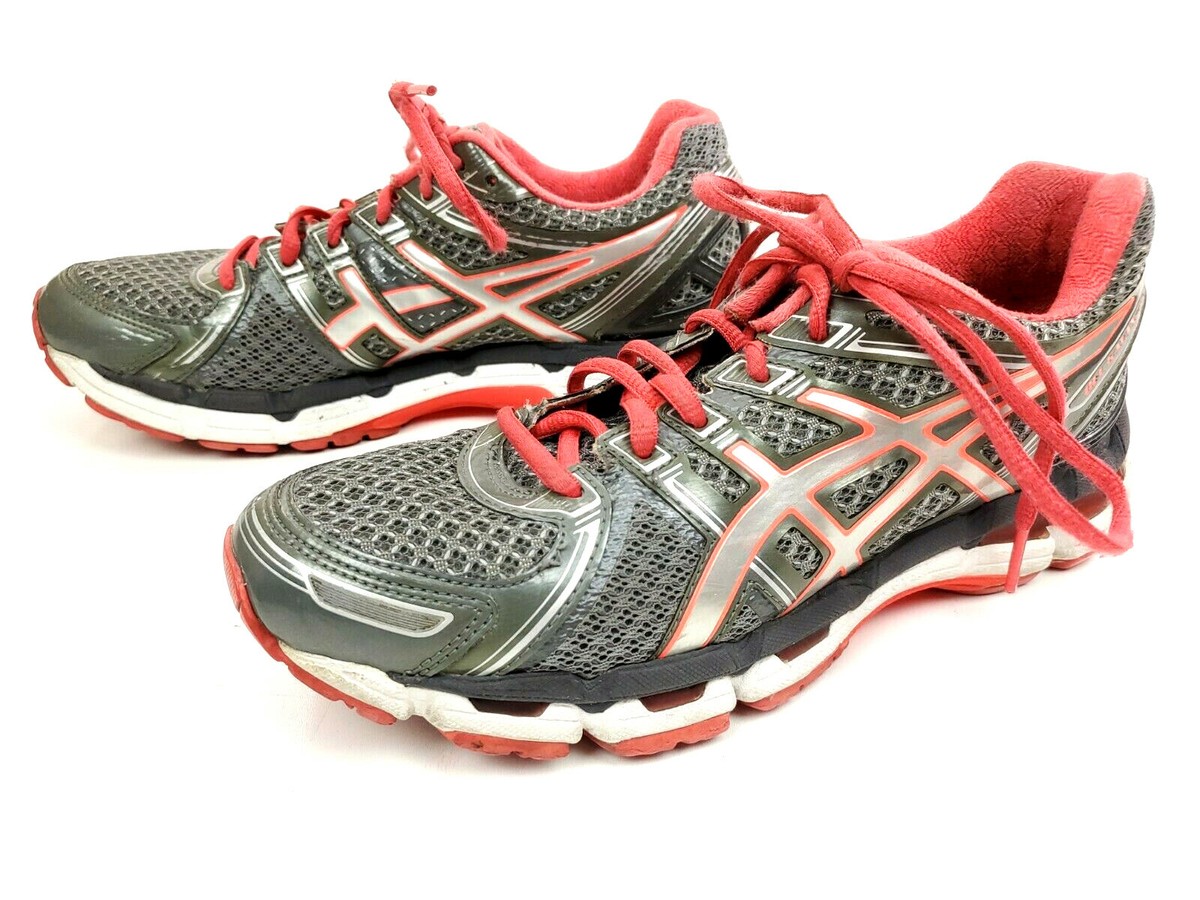 ASICS GEL KAYANO 19 Gray Silver Pink Running Shoes T354Q Women’s Size US