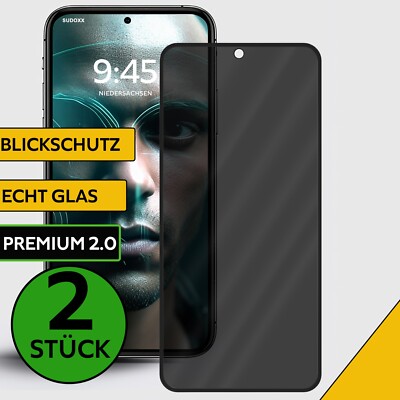 2X Panzerfolie Glas Display Blickschutz für Samsung Galaxy S25 S24 Ultra S24 FE-