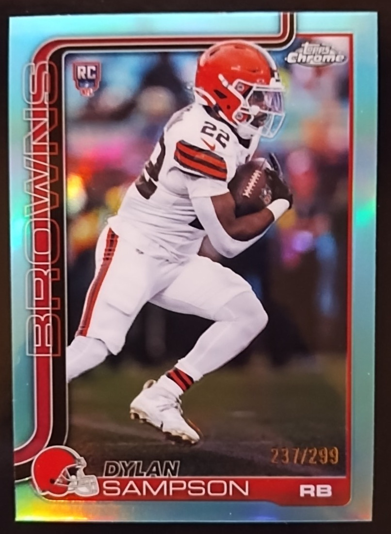 2025 Topps Chrome Football Teal Refractor Dylan Sampson RC #308  /299