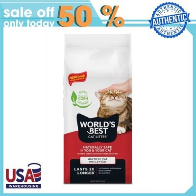 World's Best Cat Litter Multiple Cat Unscented Cat Litter, 28 lbs