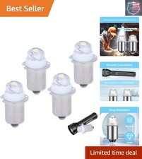 4 Pack Flashlight Bulbs 30 Lumen 3-Volt LED PR6 Replacement Bulb for Flashlig...