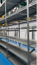 Used Shelving Racking 400mm Deep Row of 20 Bays 3m High Warehouse Galvanised