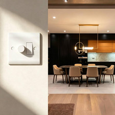LED Dimmer and Rocker Wall Light Switch Combo, 2 Gang 2 Way Switch & Trailing...