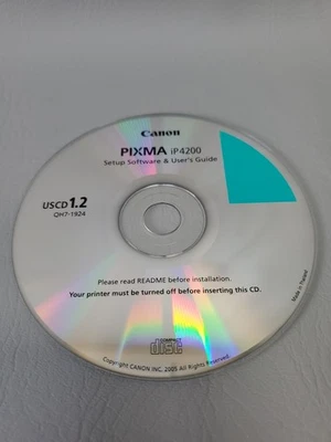 Canon Pixma iP4200 Setup Software & Users Guide CD-ROM Windows USCD 1.2 QH7-1924 - Image 1 of 4