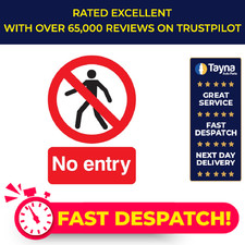 210 X 148mm No Entry FML01751R Signs & Labels Genuine Top Quality Product New