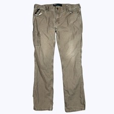 Ariat Rebar M7 Slim Straight Leg Mens Work Canvas Pants Field Khaki Tan 40x33 