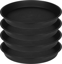 4 Pack 16 Inch Heavy Duty PP Plant Trays for Indoor Outdoor Use Water Catch