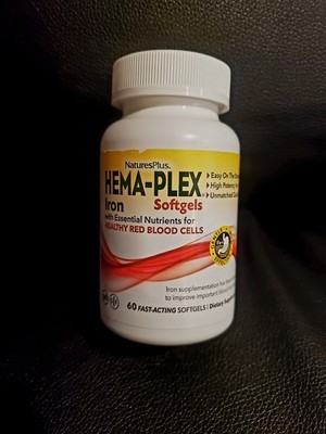 NaturesPlus Hema-Plex Iron - 85 mg  60 Fast-Acting Softgels  ,exp 2027+