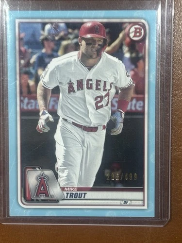 2020 Bowman Mike Trout #1 Sky Blue /499- LA Angels