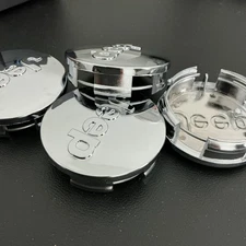 4x 63mm Jeep Gloss Silver Wheel Center Caps Fits Grand Cherokee Wrangler Compass