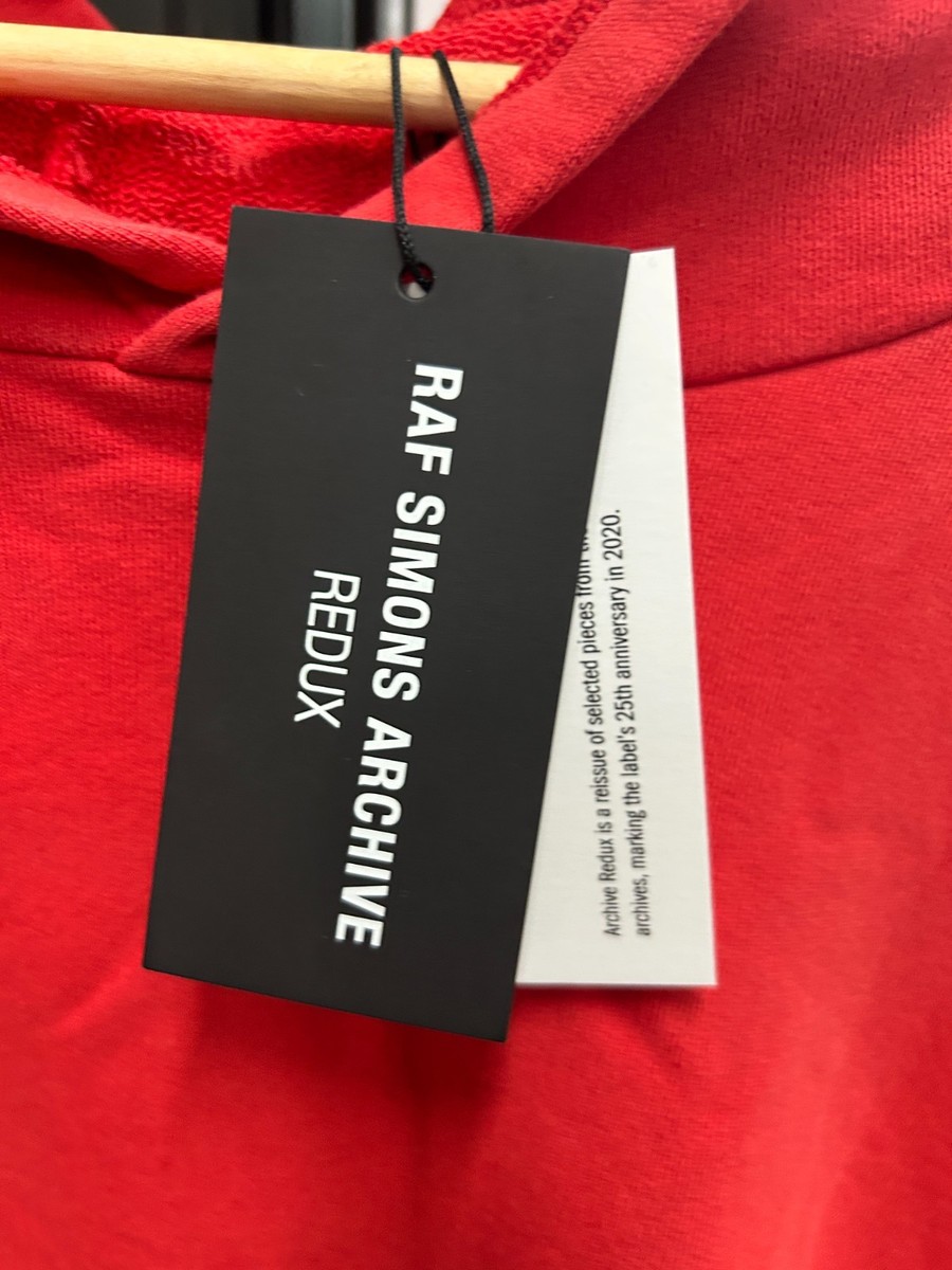Raf Simons ARCHIVE REDUX OVERSIZE HOODIE SS02 Terror Hoodie Red