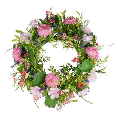 Deko Kranz Blumenmeer rosa D. 30cm mit künstlichen Blumen Formano WA - Bild 1 von 2