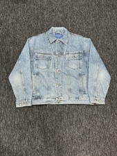 Vintage Pendleton Denim Jacket Flannel Lined 90s 2000s Trucker Size Large