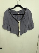 Free people raw edge dusty purple sleep shorts Casual Drawstring Pocket Shorts L