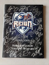 2008-2009 Ontario Reign Hockey Team Autographed Season Souvenir Program