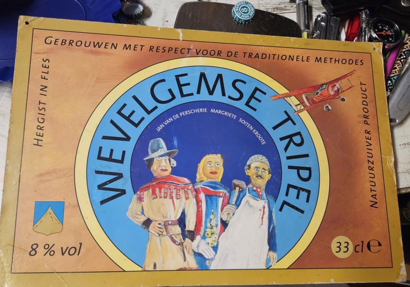 Wevelgemse Tripel Belgium Beer Sign  20+ Years Old